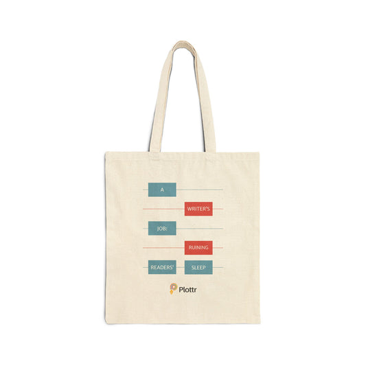 Plotlines Cotton Canvas Tote Bag - A Writer's Job
