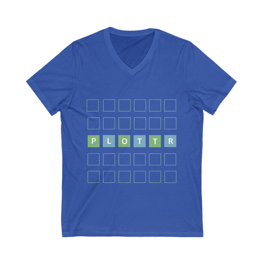 Square-Eyed from Plotting Unisex Jersey Short Sleeve V-Neck Tee