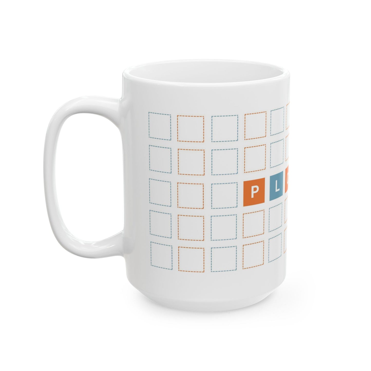 Square-eyed from Plotting Mug - Plottr Orange & Blue