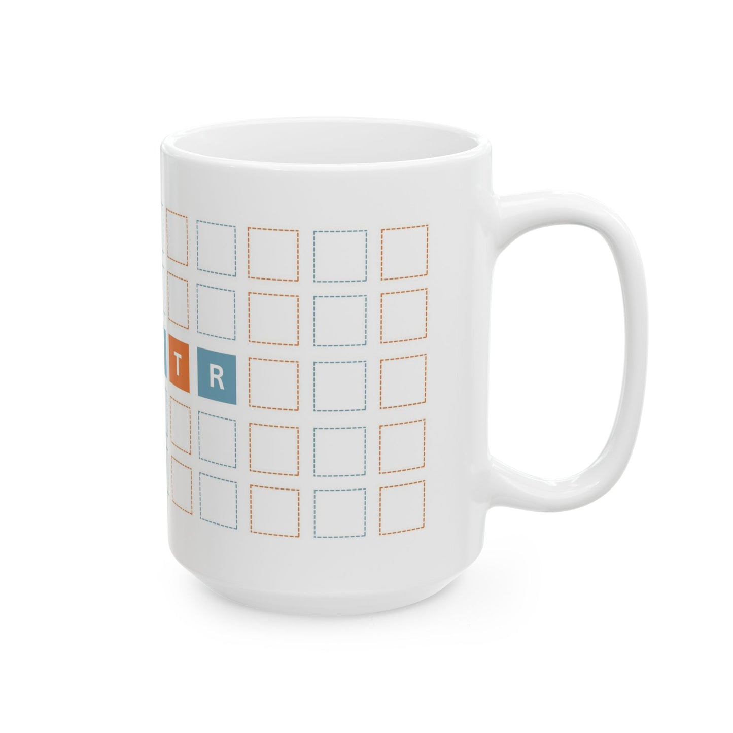 Square-eyed from Plotting Mug - Plottr Orange & Blue