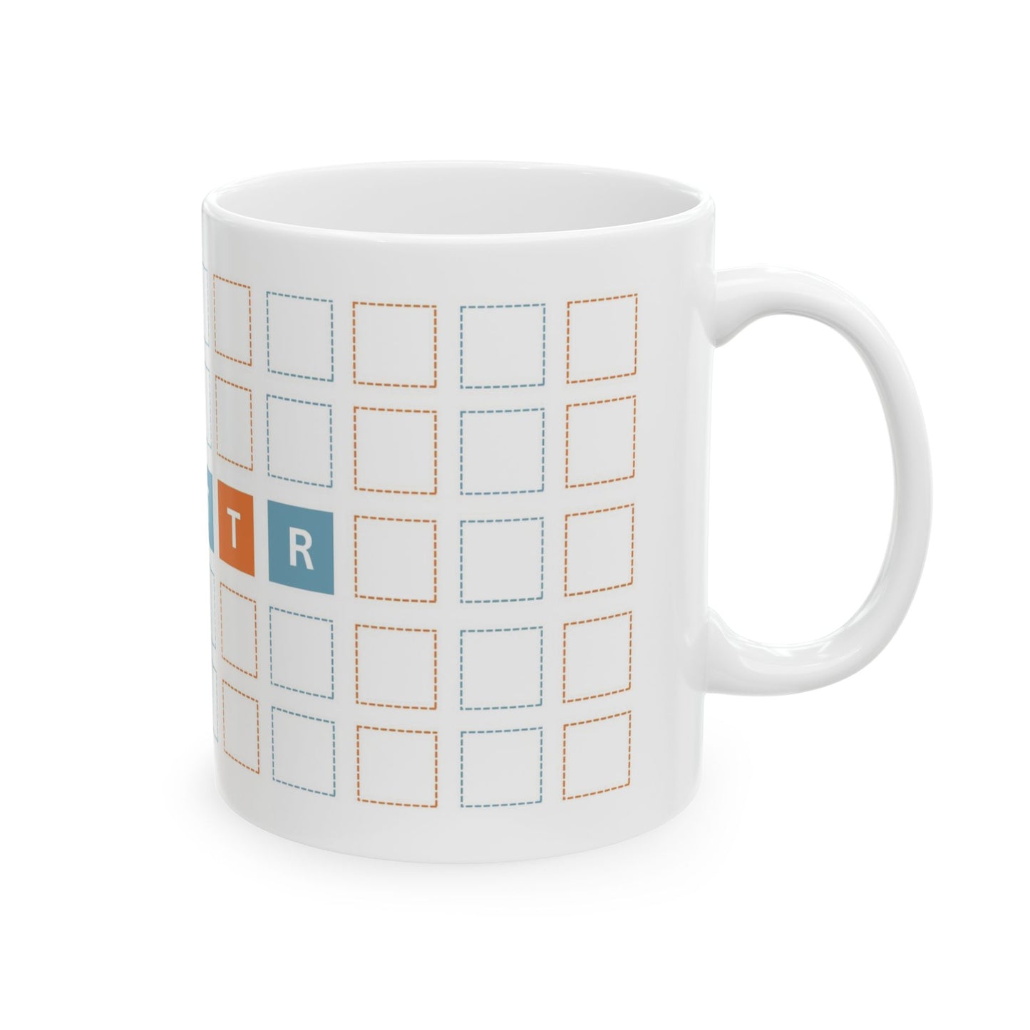 Square-eyed from Plotting Mug - Plottr Orange & Blue