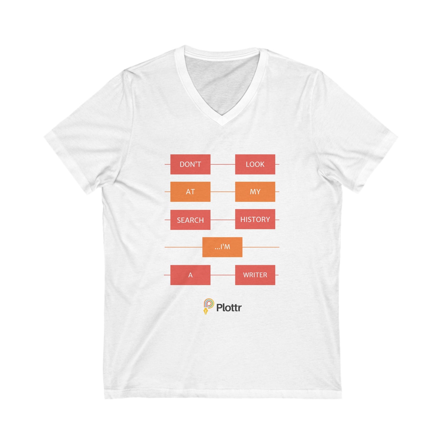 Plotlines Unisex V-Neck Tee - Don't Look