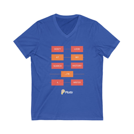Plotlines Unisex V-Neck Tee - Don't Look