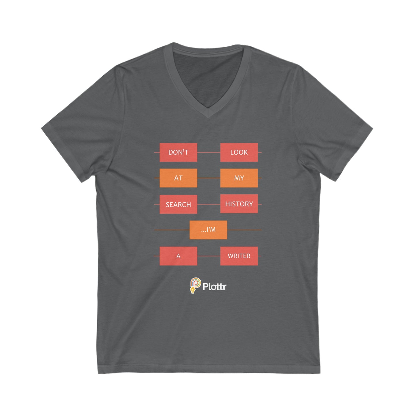 Plotlines Unisex V-Neck Tee - Don't Look
