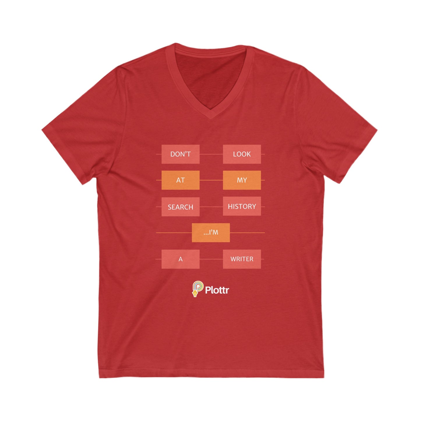 Plotlines Unisex V-Neck Tee - Don't Look