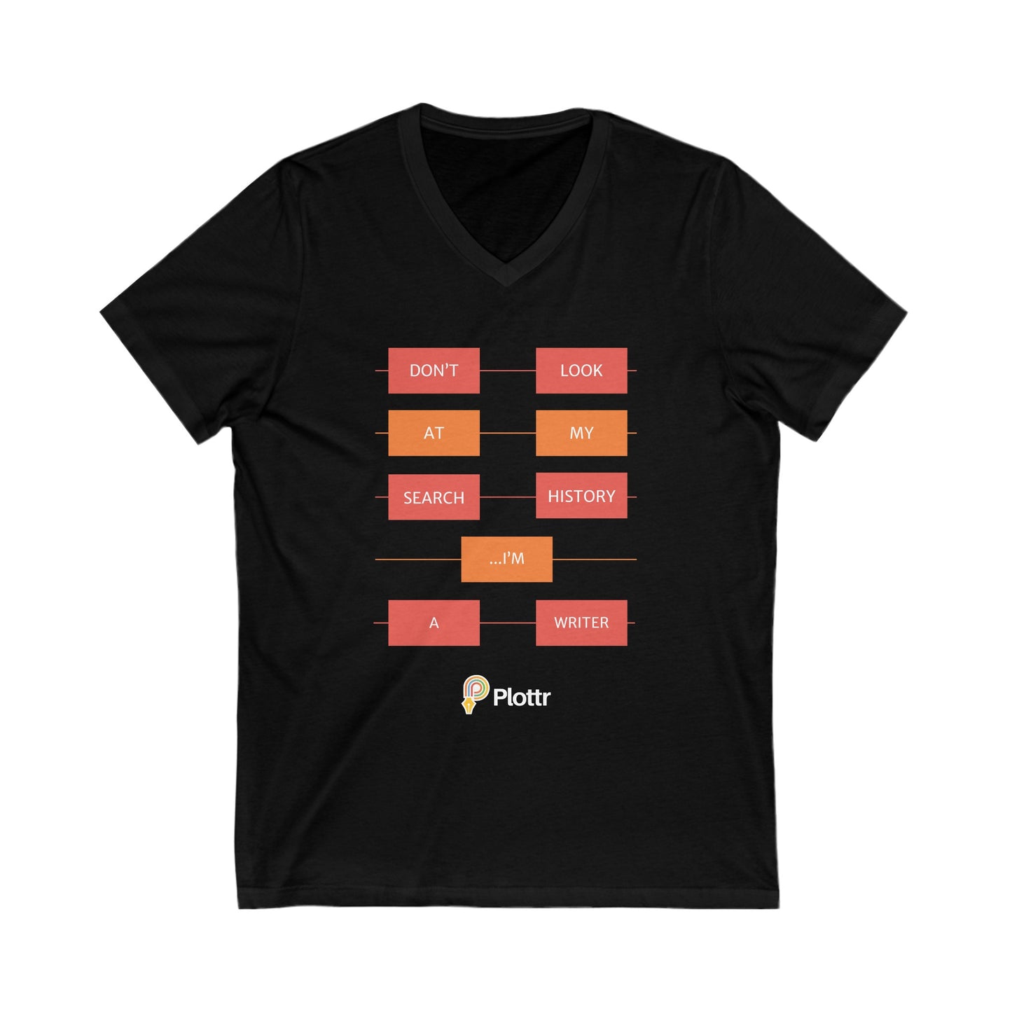 Plotlines Unisex V-Neck Tee - Don't Look