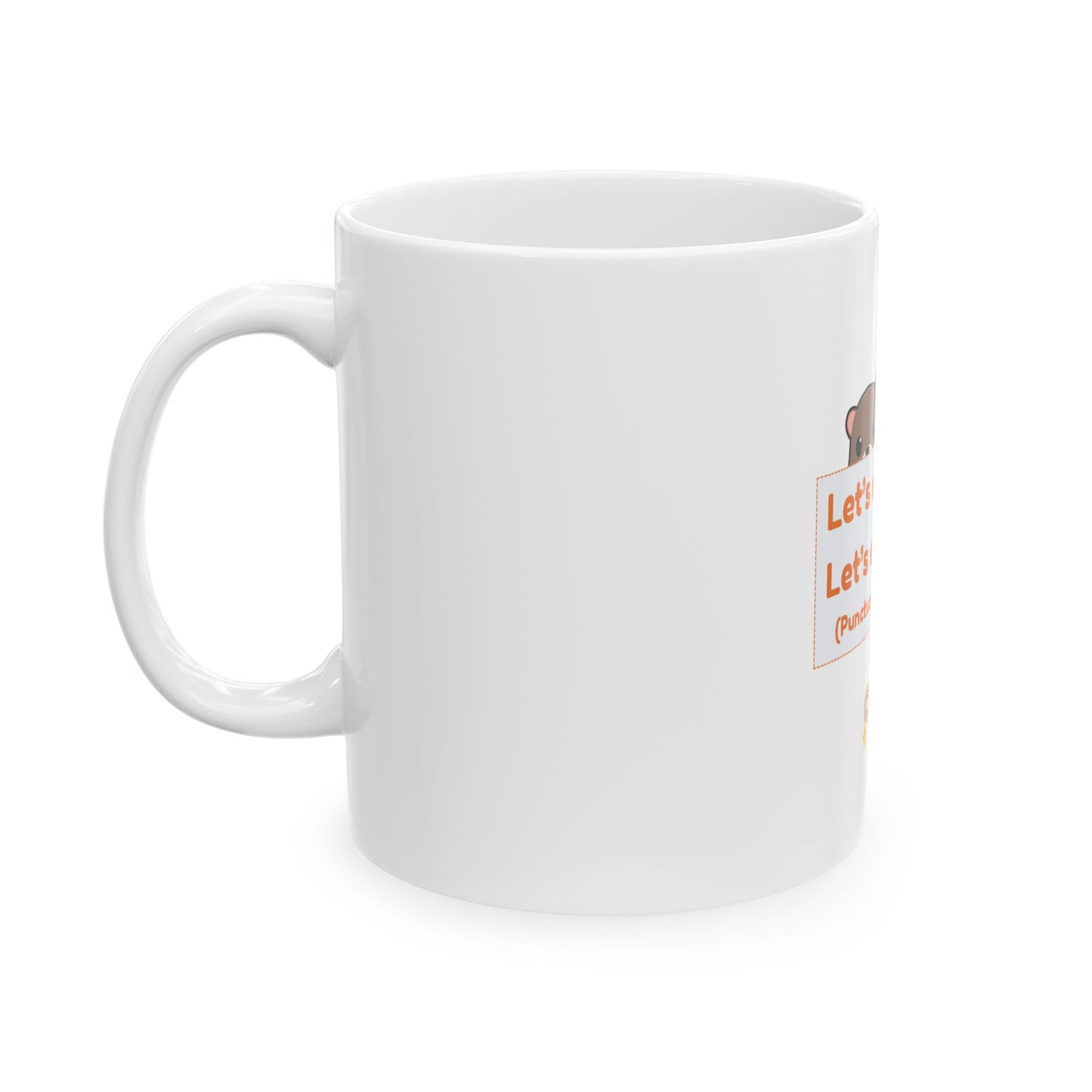 Hiding Plottr Otter Mug - Punctuation Saves Lives