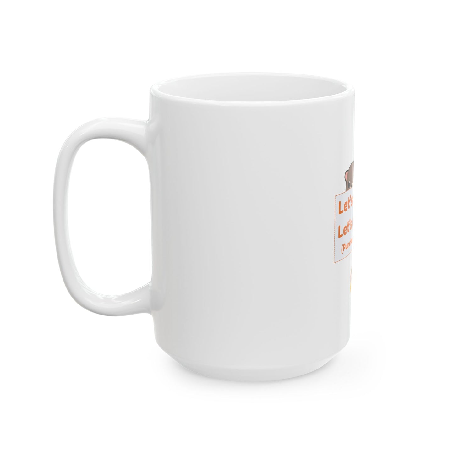 Hiding Plottr Otter Mug - Punctuation Saves Lives