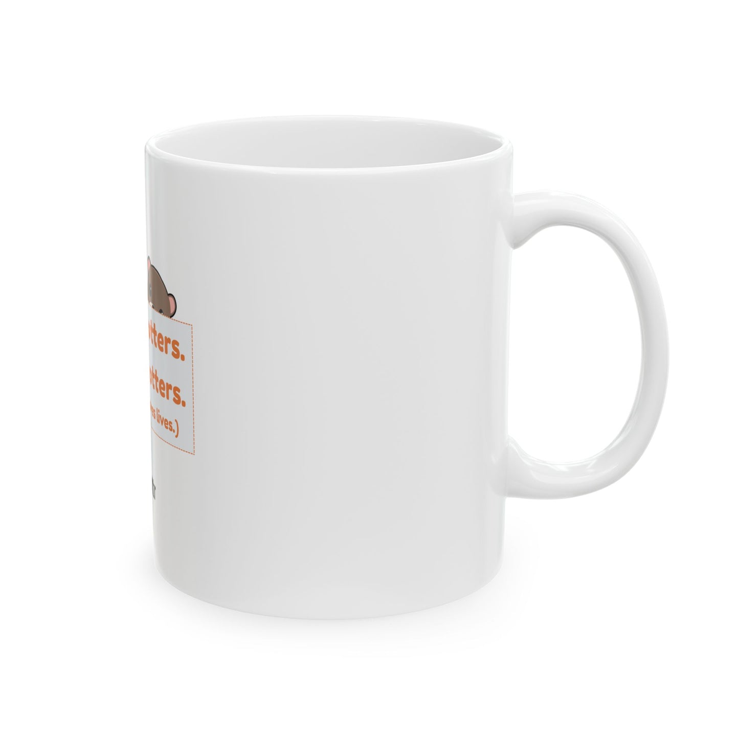 Hiding Plottr Otter Mug - Punctuation Saves Lives