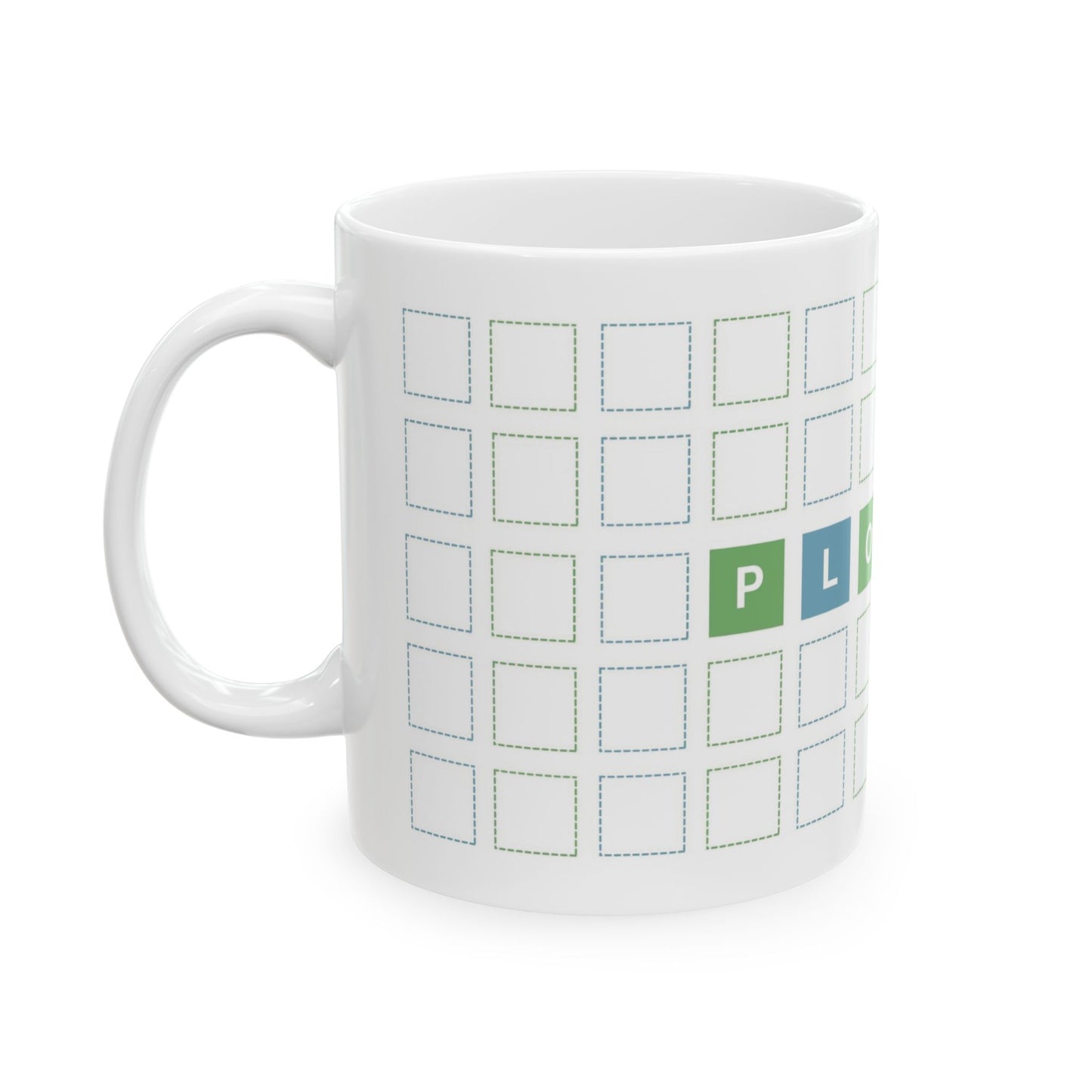 Square-eyed from Plotting Mug - Plottr Green & Blue