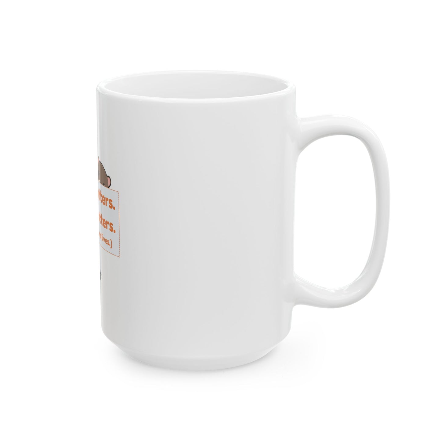 Hiding Plottr Otter Mug - Punctuation Saves Lives